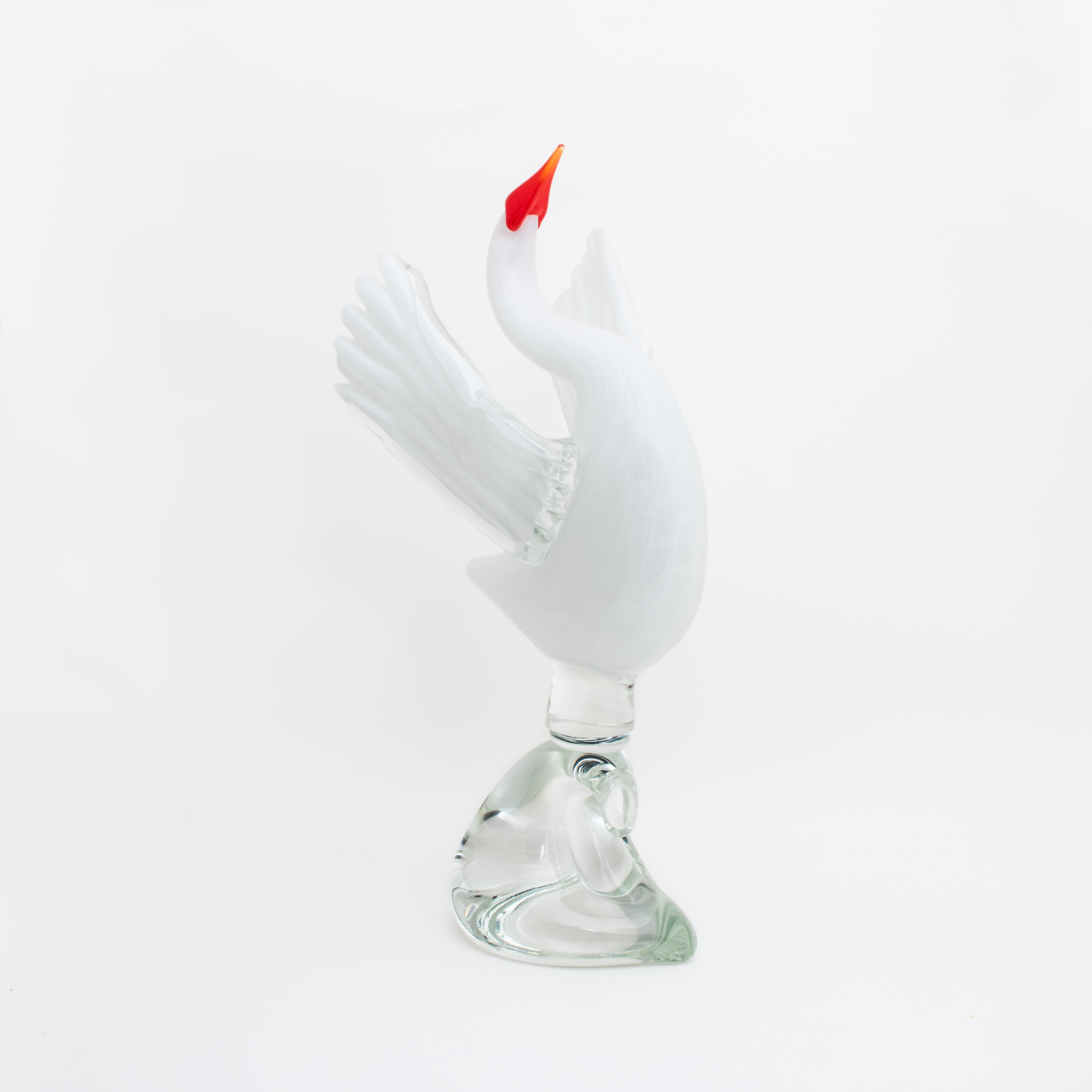 Glazen Zwaan Sculptuur/Object Elegance