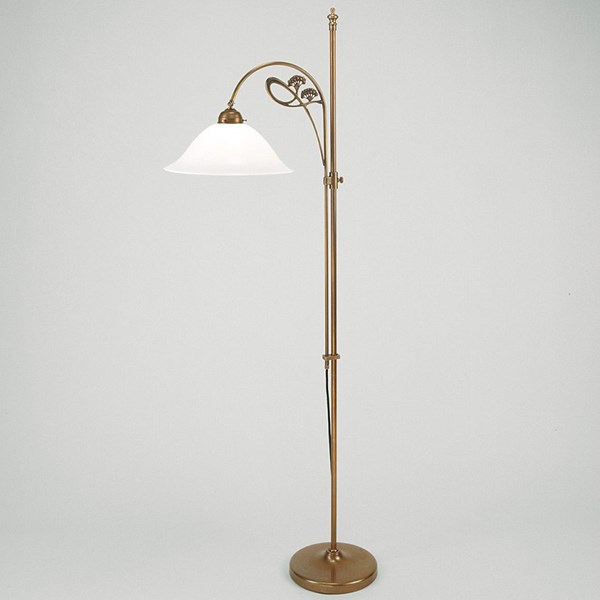 Staande lamp / Leeslamp Jugendstil Fluitekruid