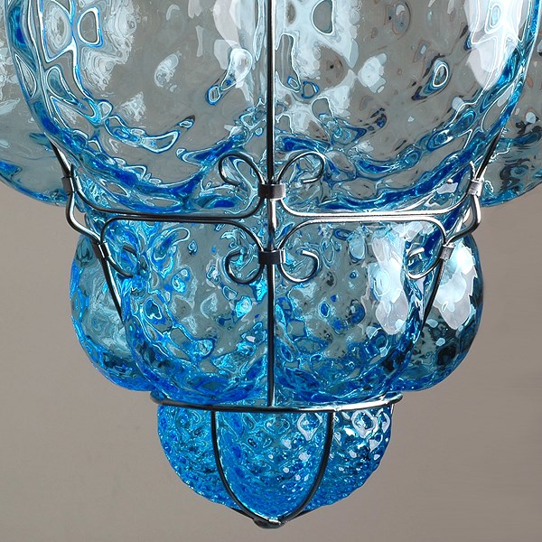 Venetiaanse Hanglamp Middel Bellezza Aquamarijn