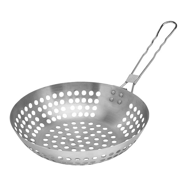 Grillwok met inklapbare handgreep