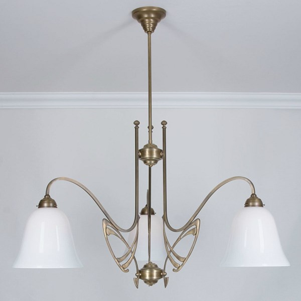 Victor Horta 3-lichts Kroonluchter Elegantie