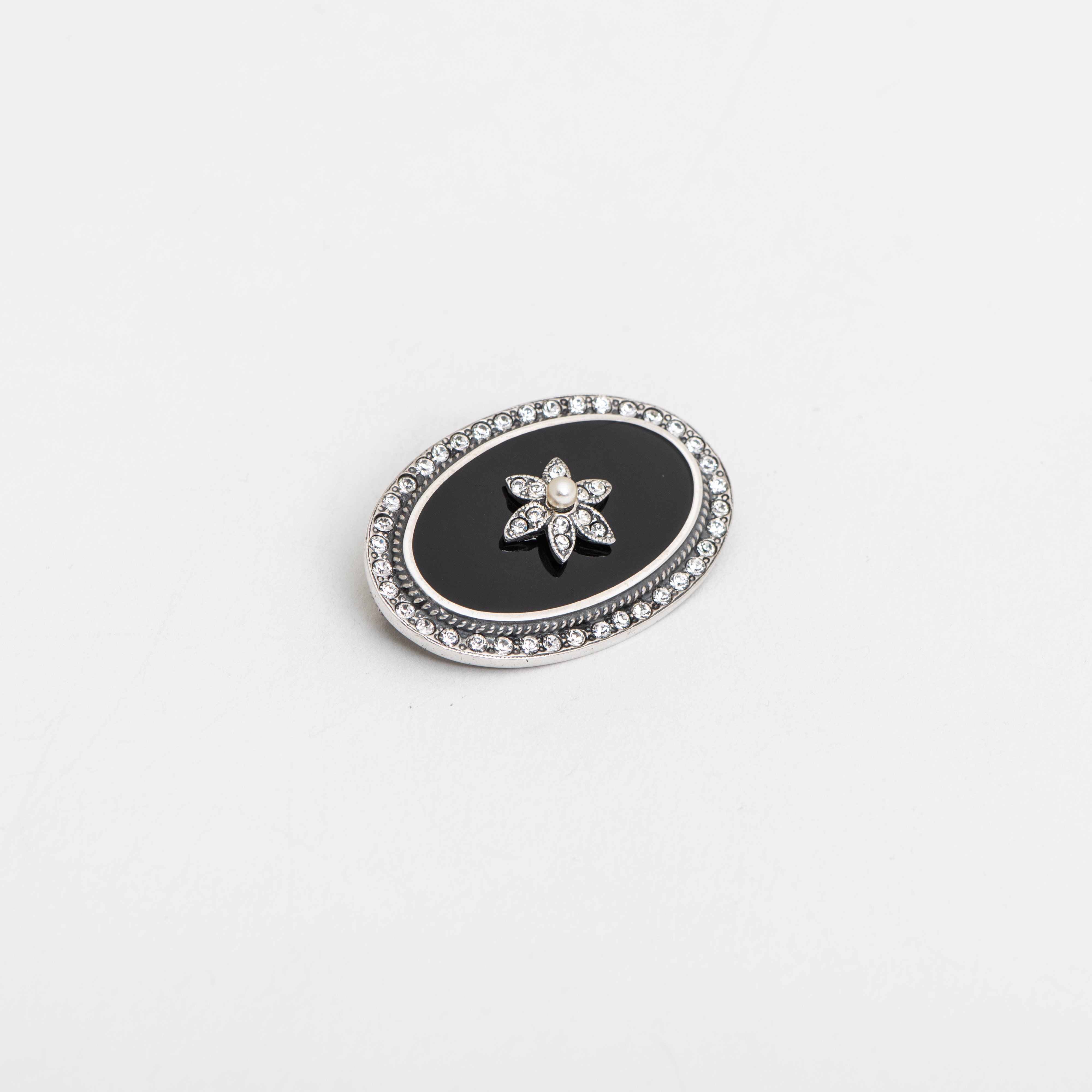 Broche Onyx Placque Perl