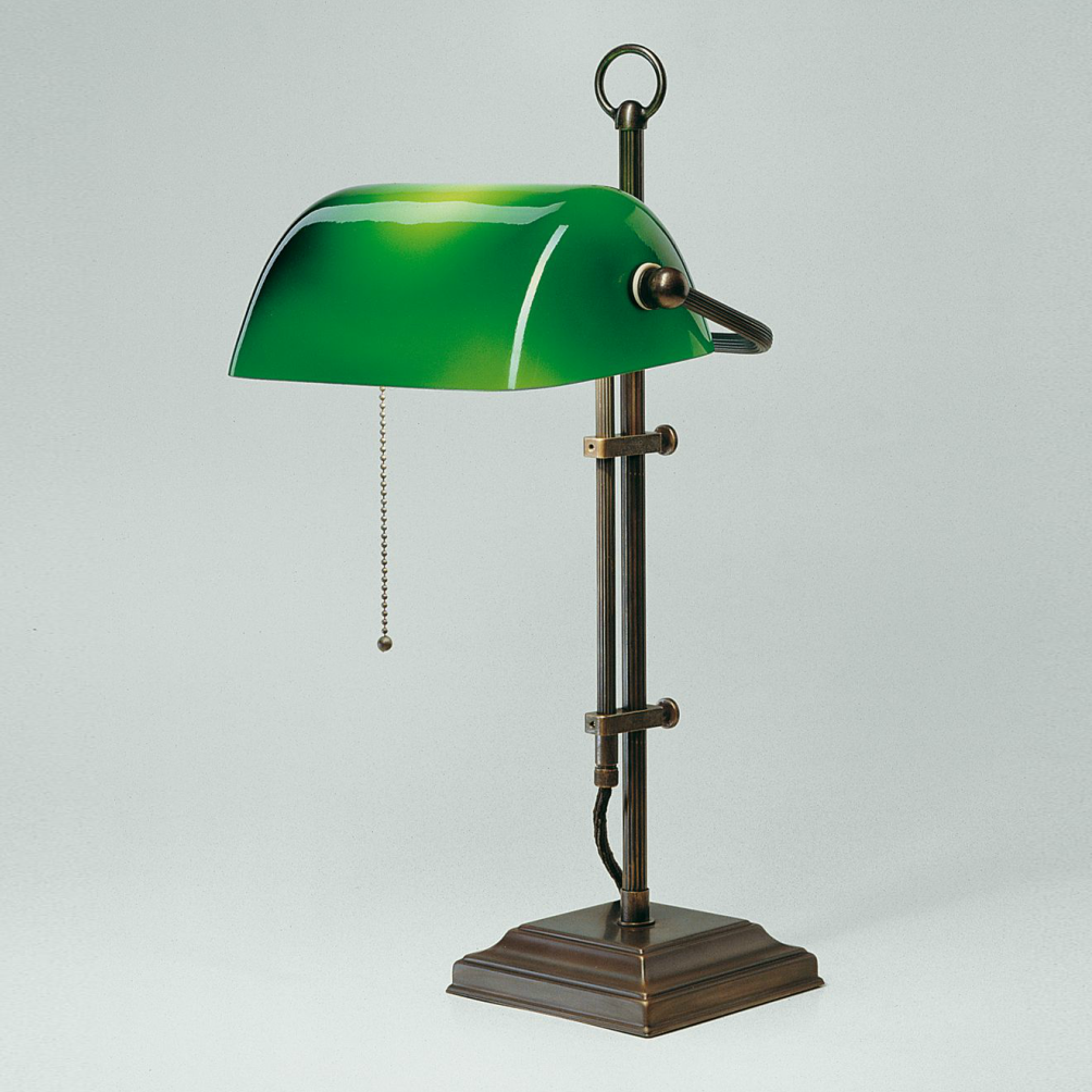 Banker Lamp Classic Square | Verstelbaar | Brons en Groen