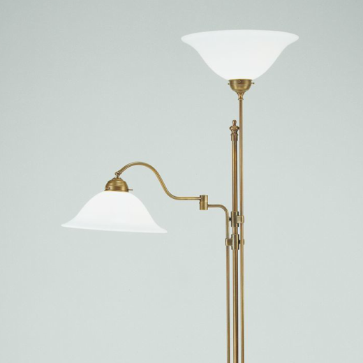 Staande Leeslamp met Scharnier en Uplighter Hoed