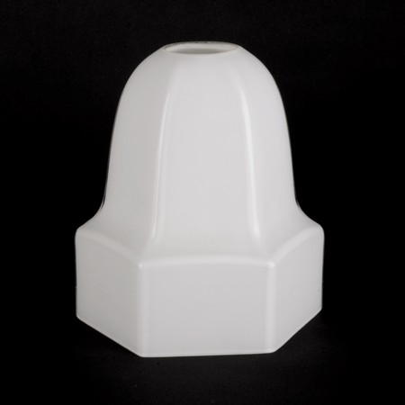 Opaline glaskap Zeskant Klok Opaal