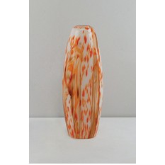 Rood met wit gevlekte glaskap voor wandlamp Ton sur Ton