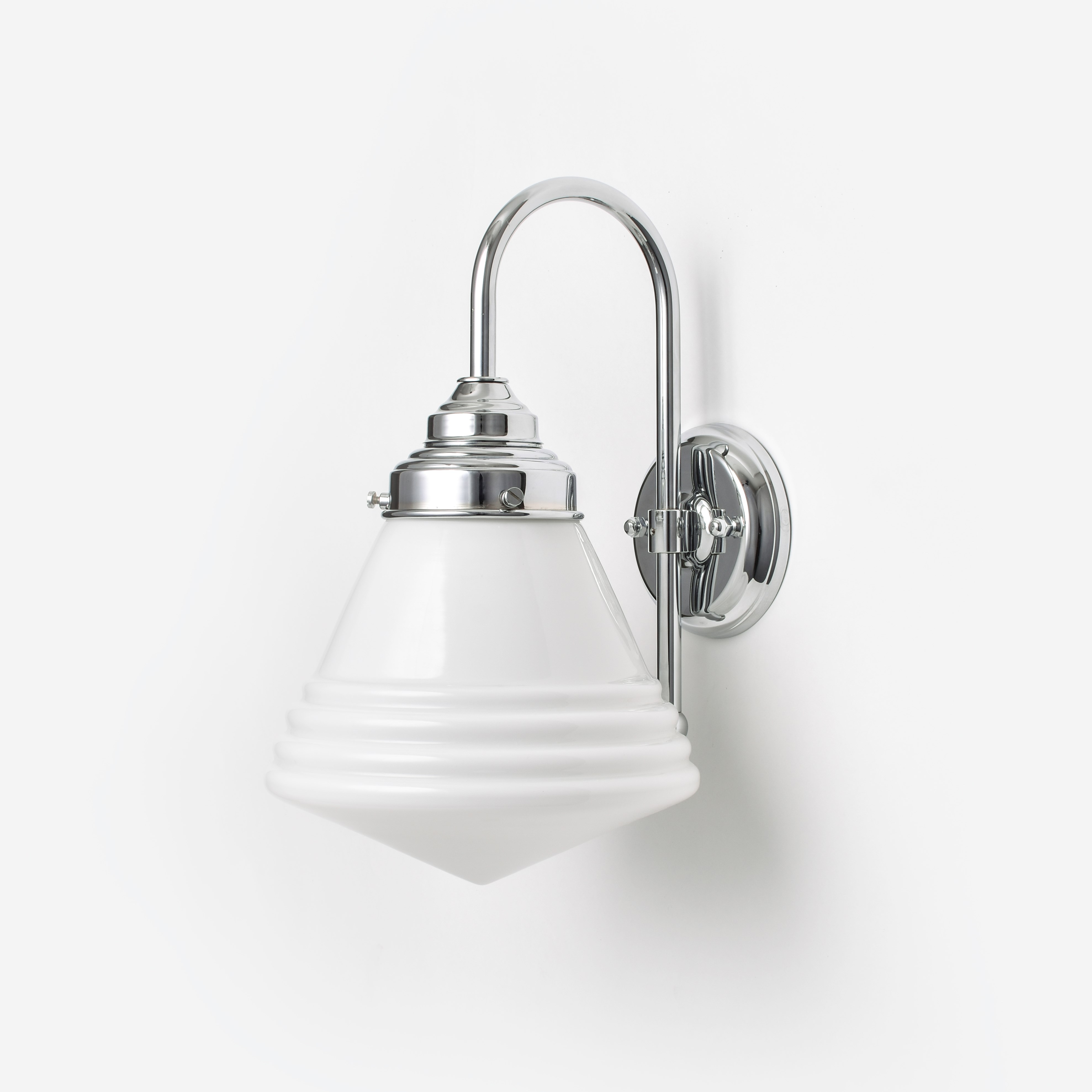 Wandlamp Luxe School Small Meander Chroom