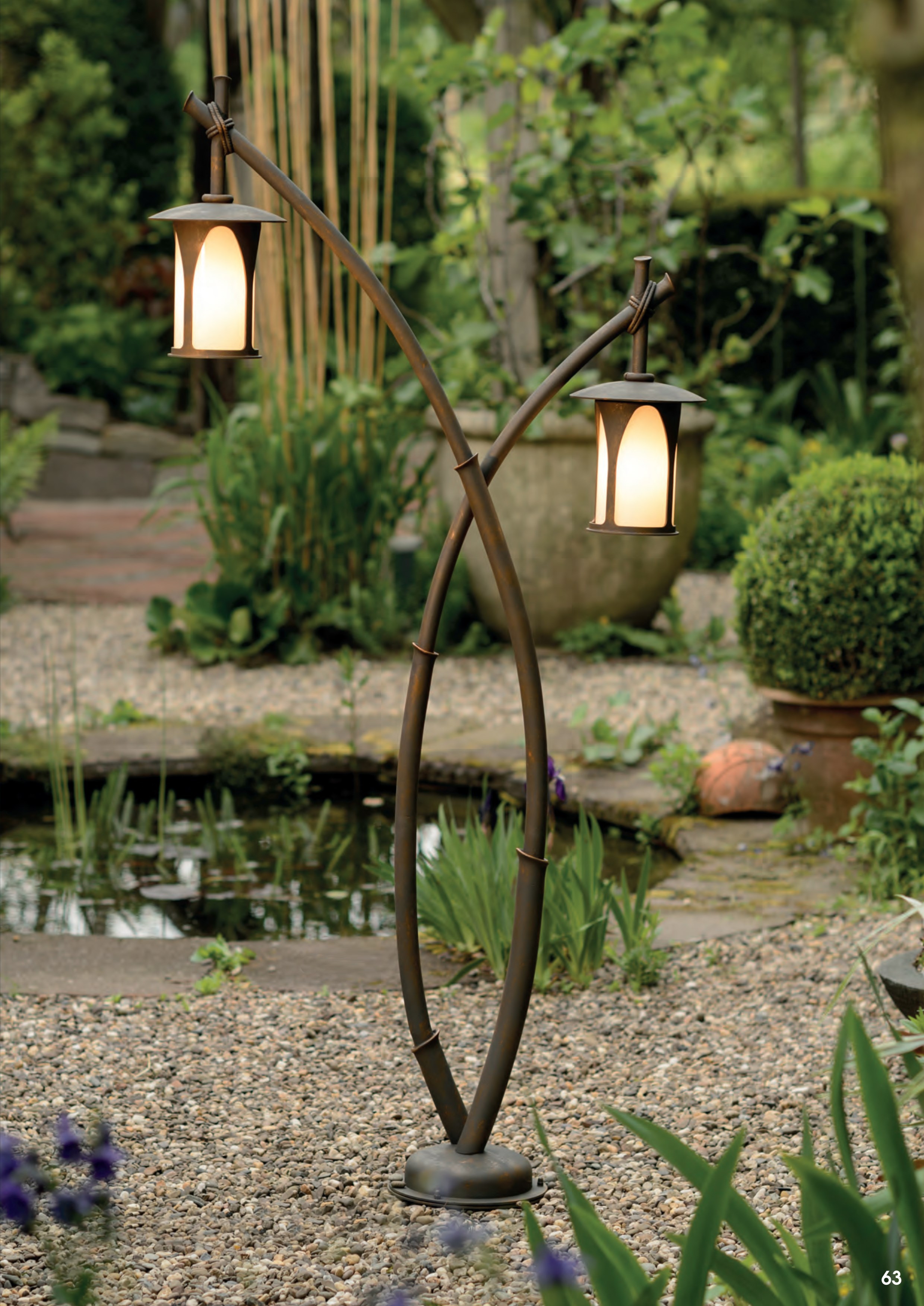 Buitenlamp Bamboe 2 lichts