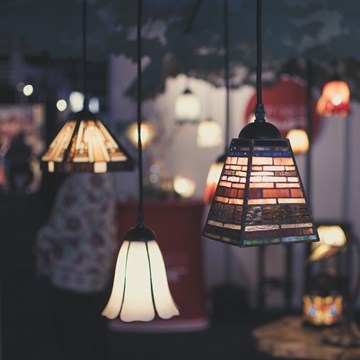 Tiffany Hanglamp aan snoer Liseron 