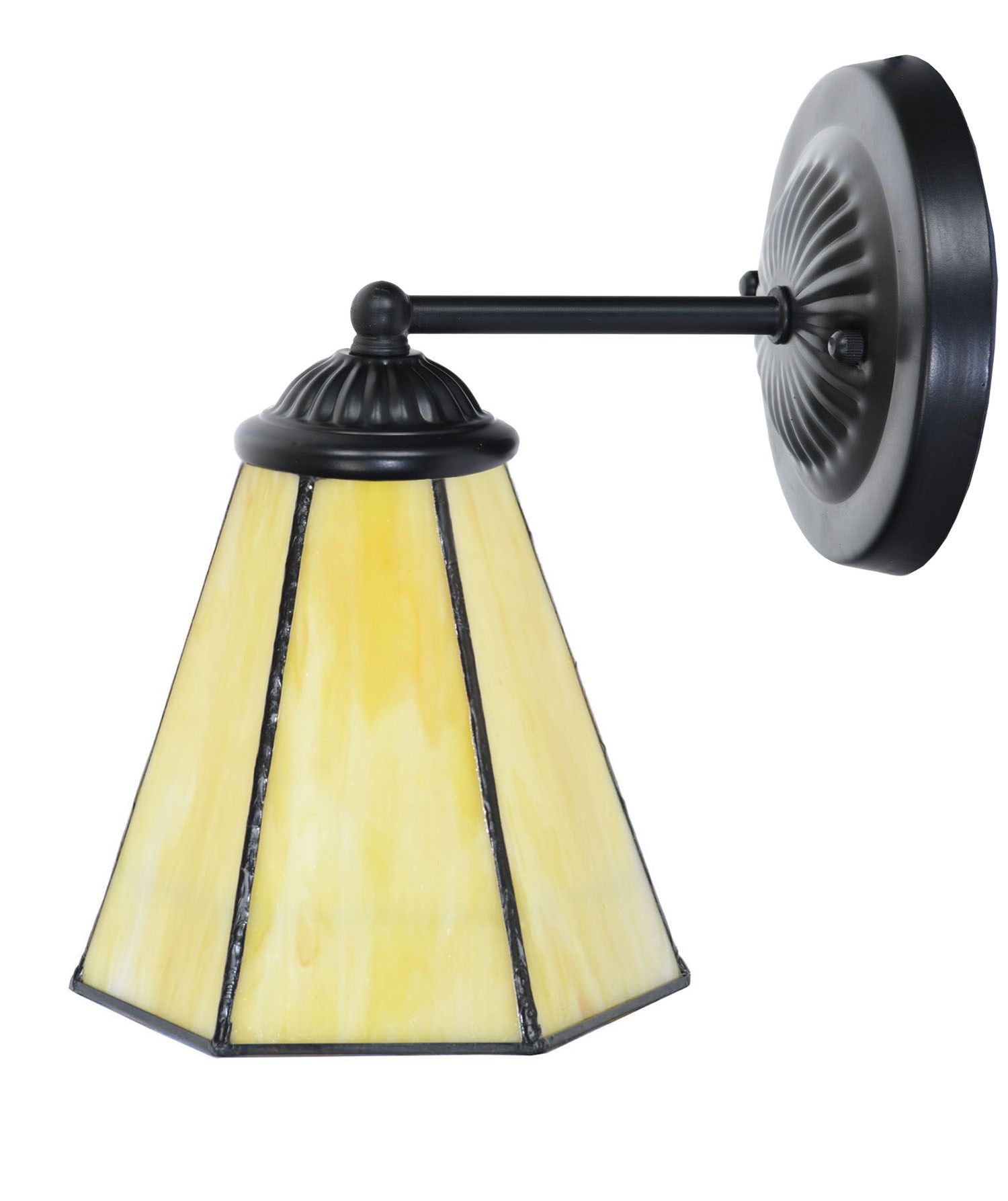 Tiffany wandlamp zwart met Narcissus