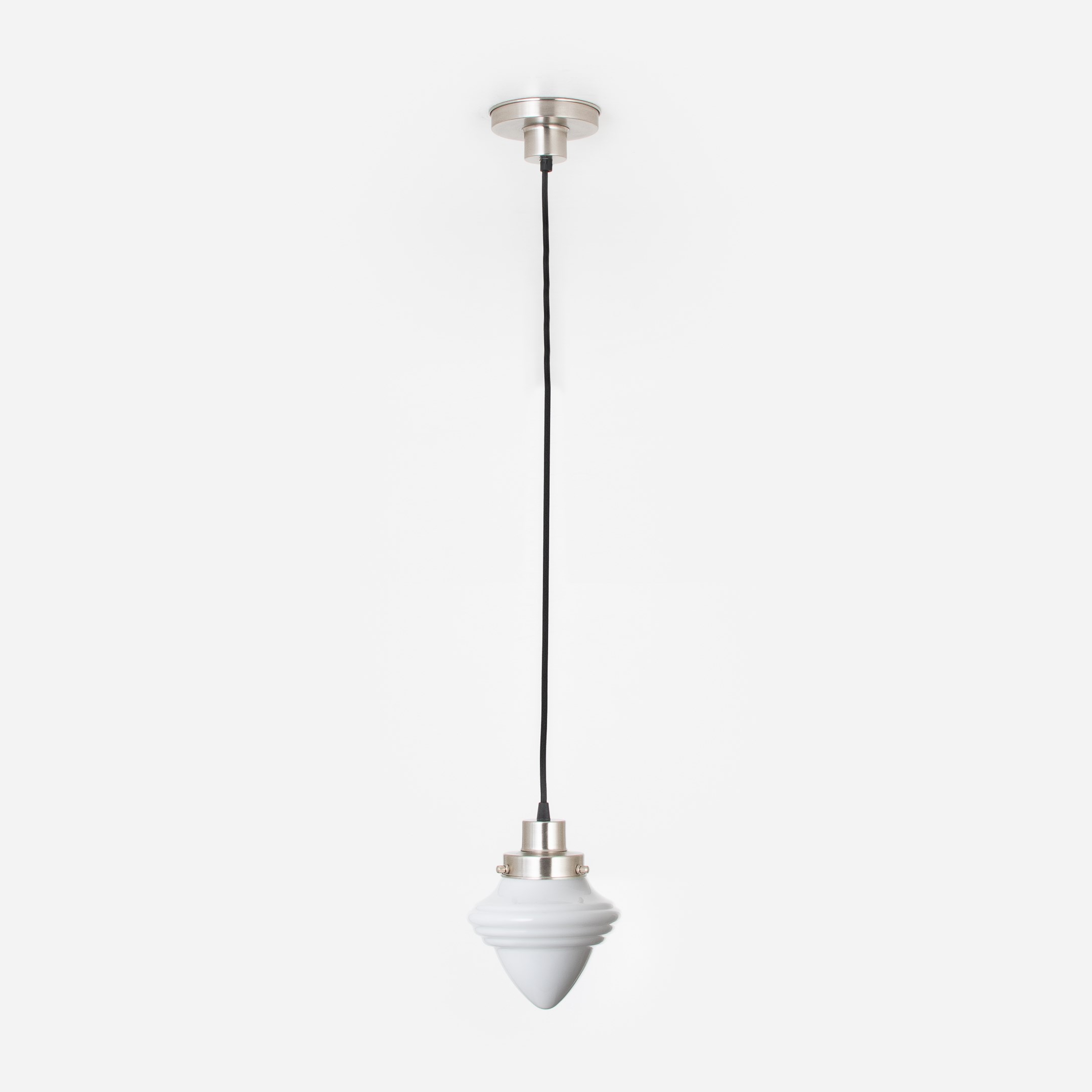 Hanglamp aan snoer Acorn Small 20's Matnikkel