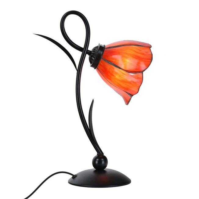 Tiffany Tafellamp Lovely Tender Poppy aan