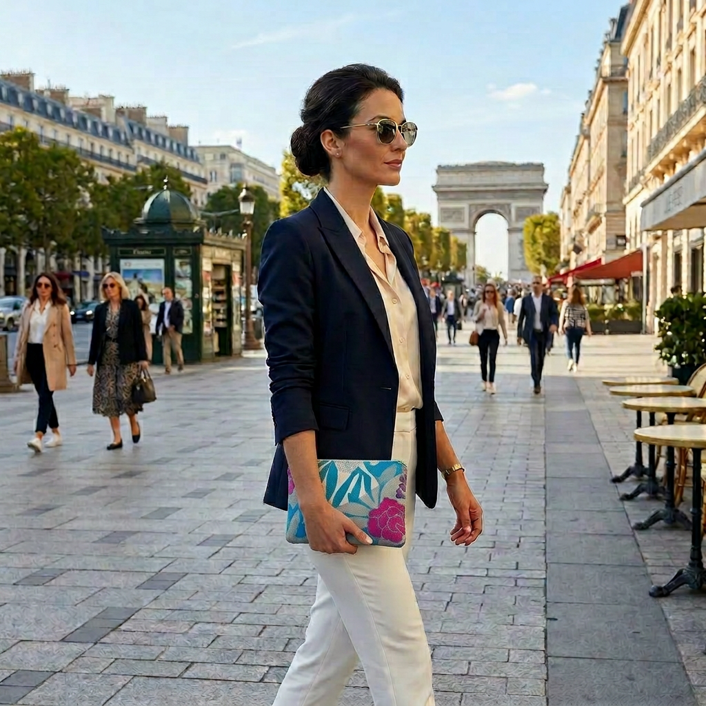 Clutch / Avondtasje Nathalie | Blue Pink
