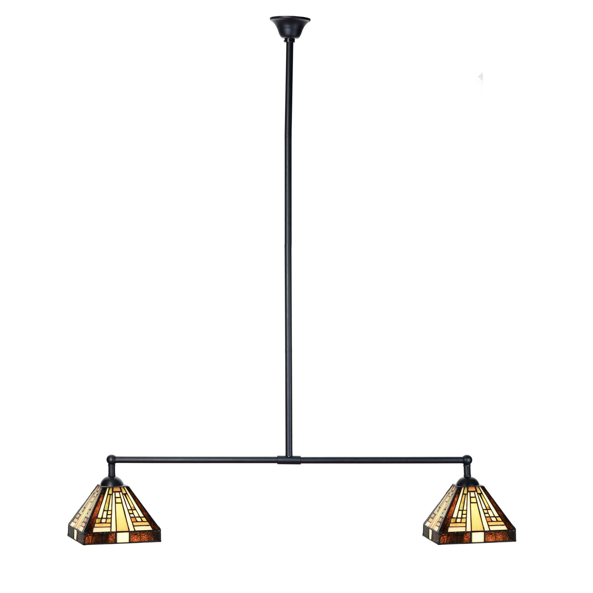 Tiffany T-lamp 2 lichts Rising Sun Small