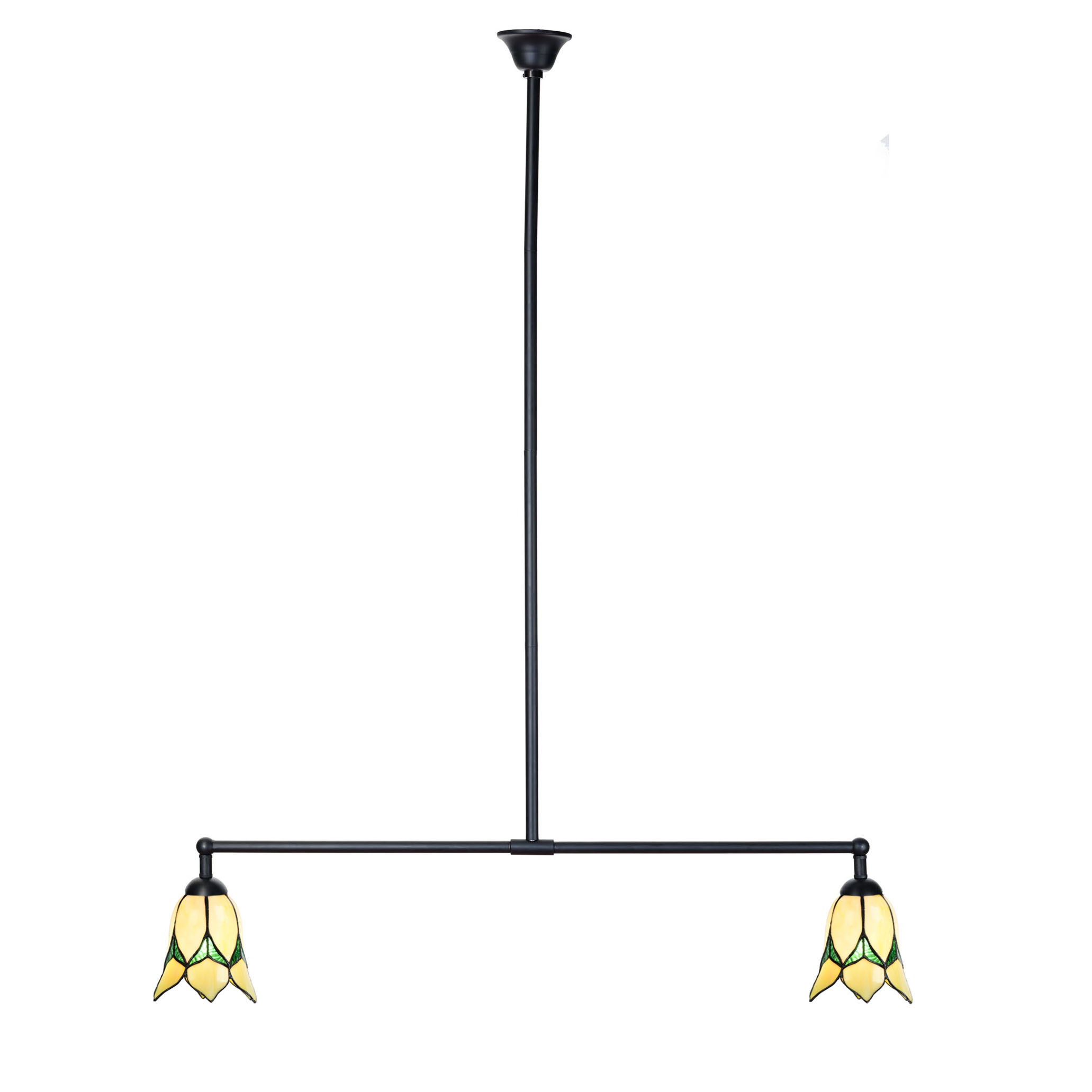Tiffany T-lamp 2 lichts Lovely Flower Yellow
