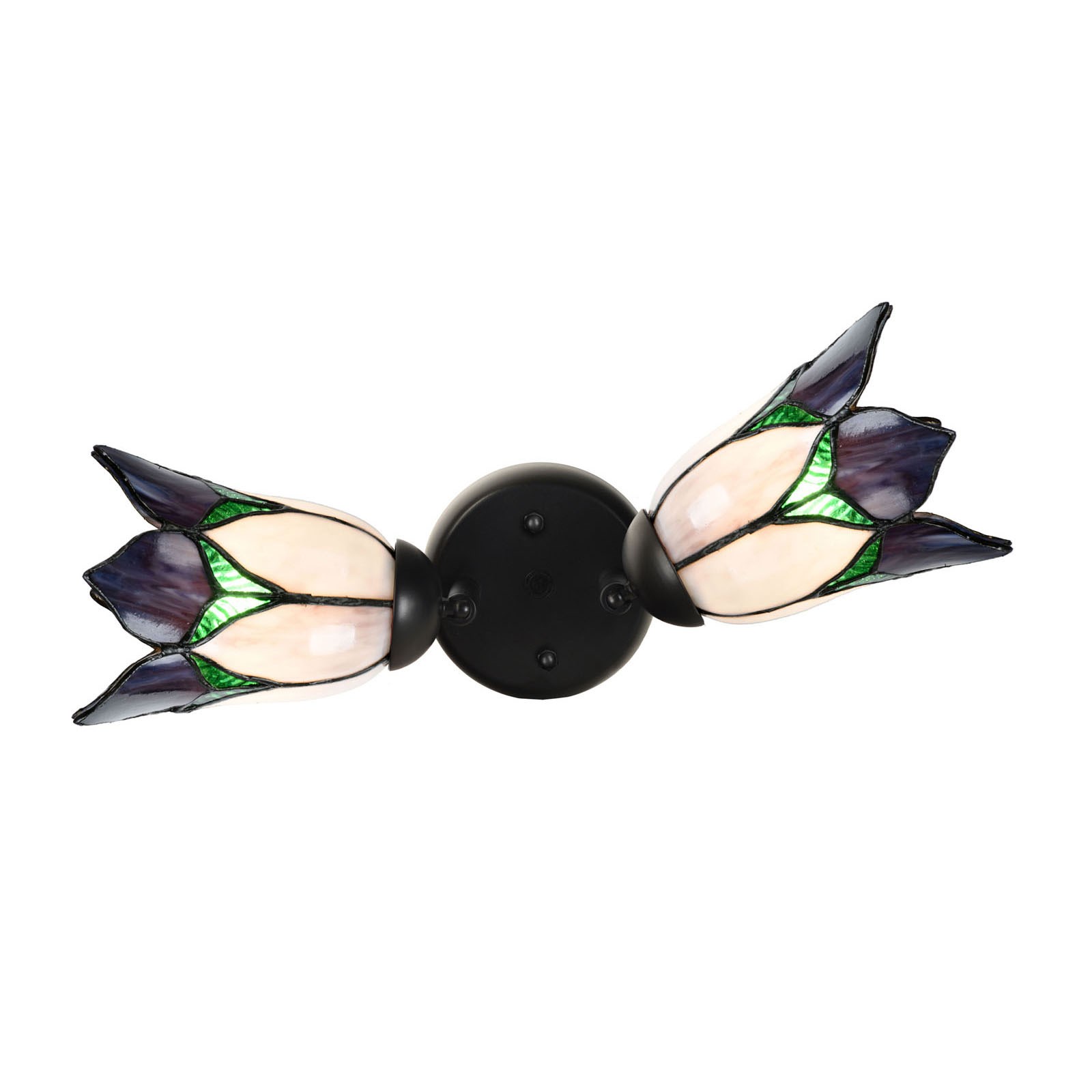 Dubbele spot Zwart met Lovely Flower Purple