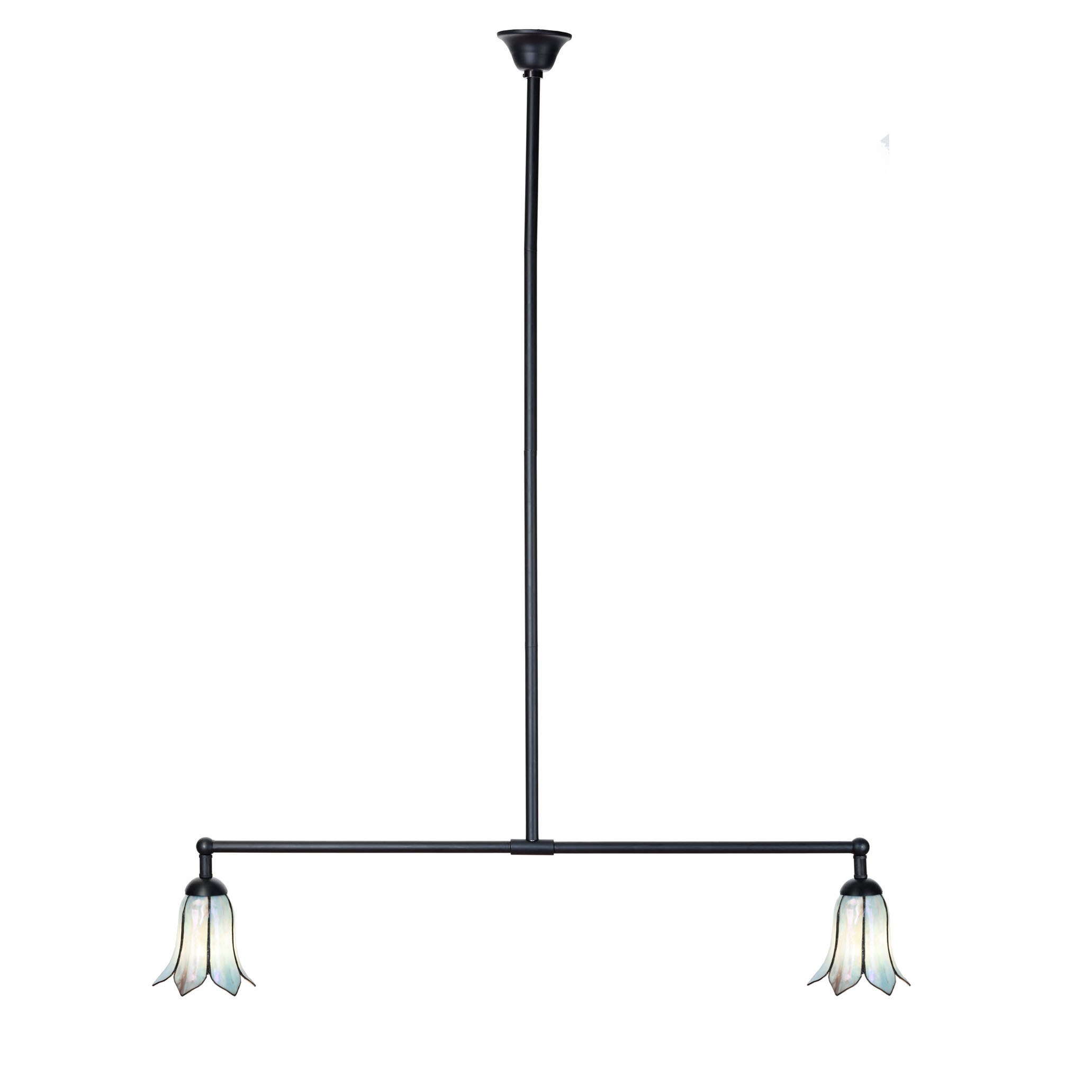 Tiffany T-lamp 2 lichts Gentian Blue