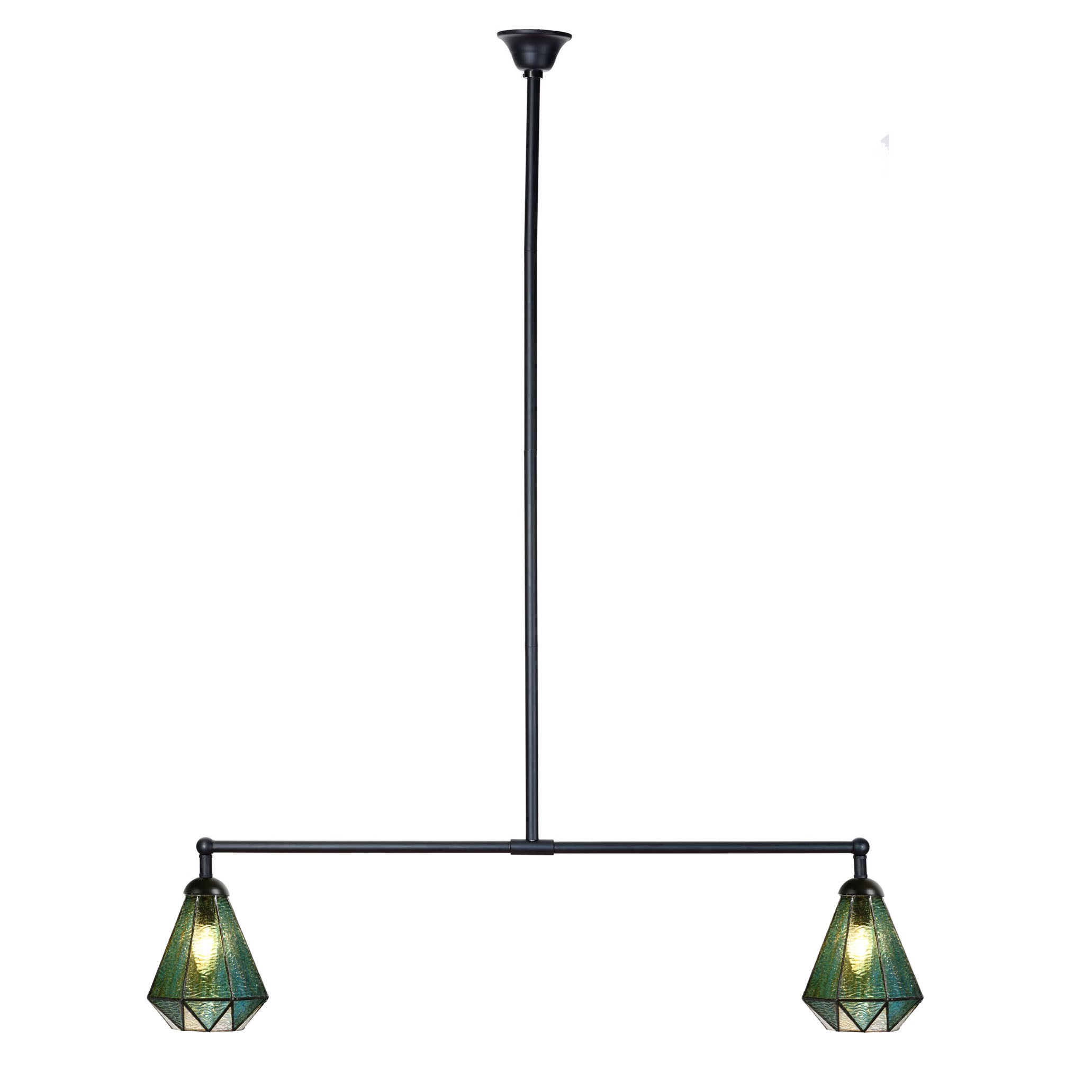 Tiffany T-lamp 2 lichts Arata Green