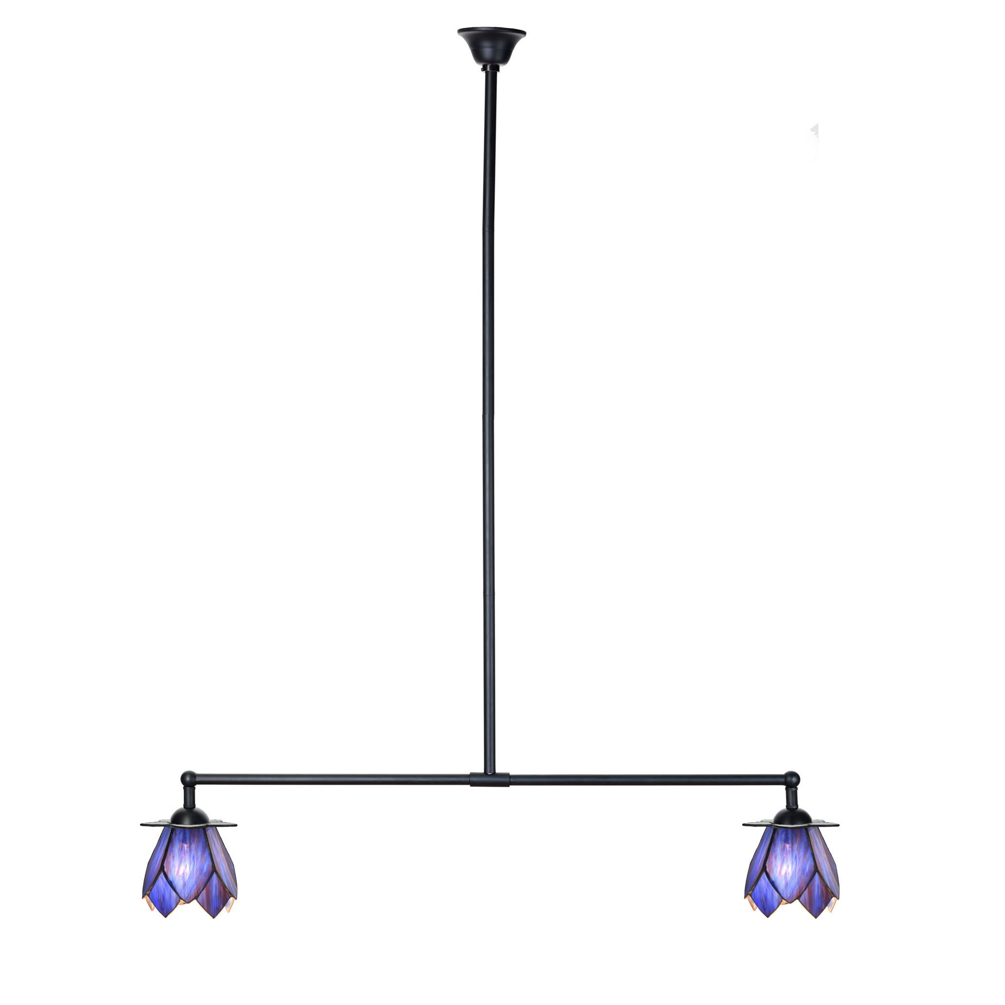 Tiffany T-lamp 2 lichts Blue Lotus