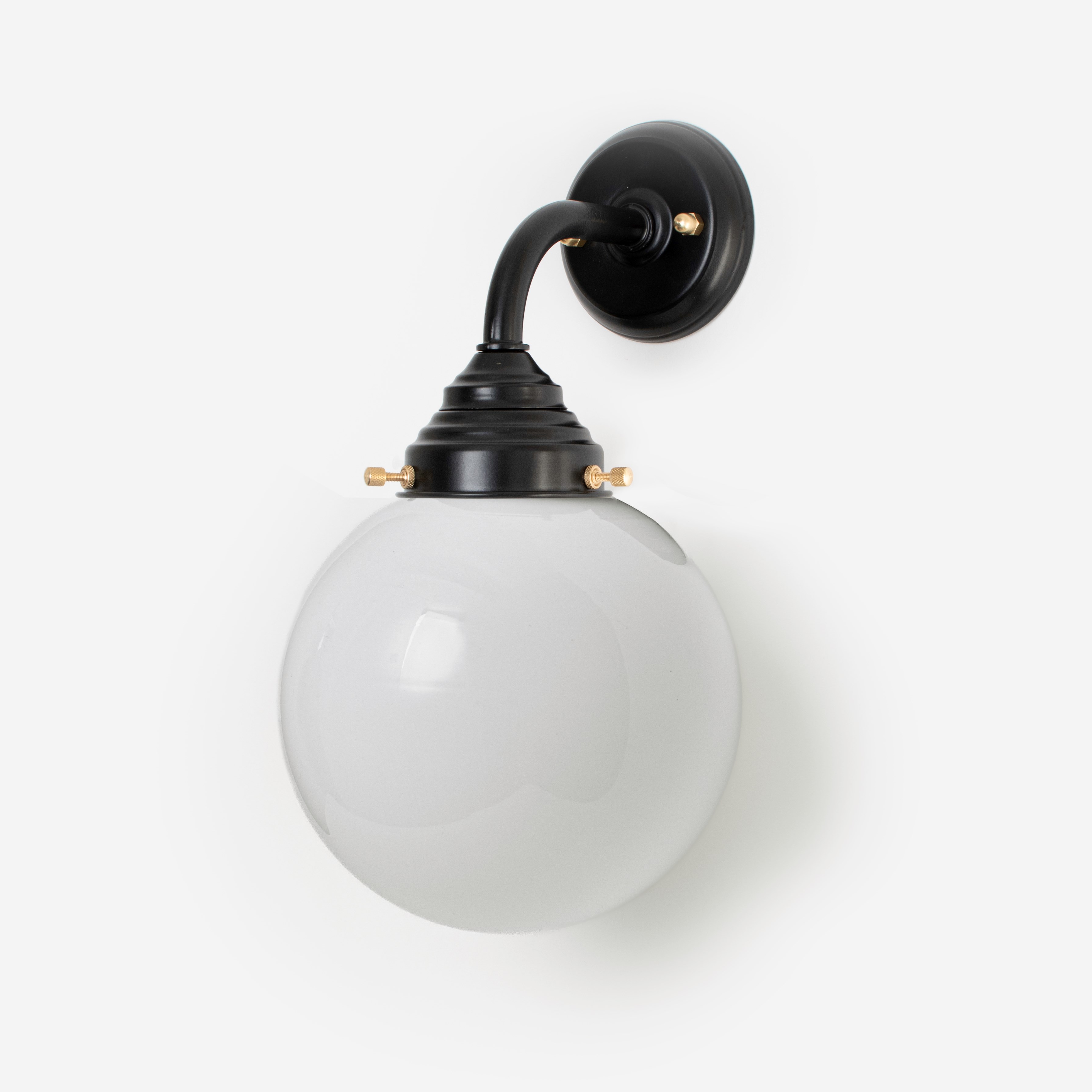 Buitenlamp - Wandlamp Bol Ø 20 Curve Zwart