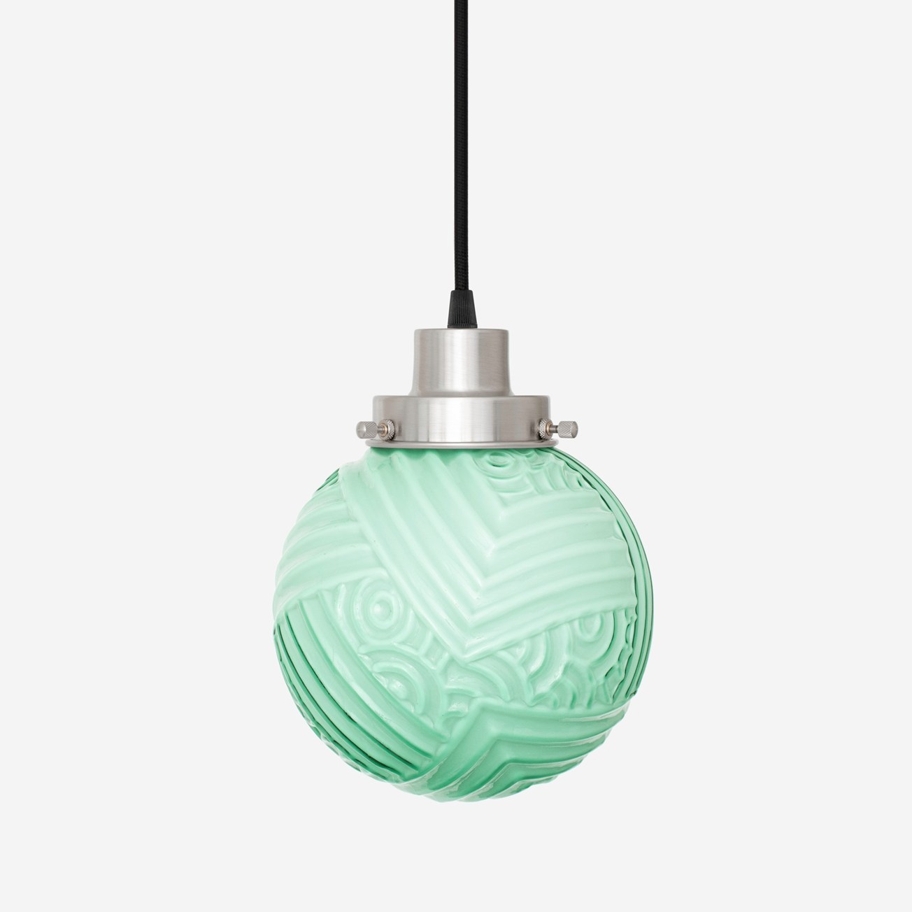 Hanglamp aan snoer Nouveau Romance Mint 20's Matnikkel
