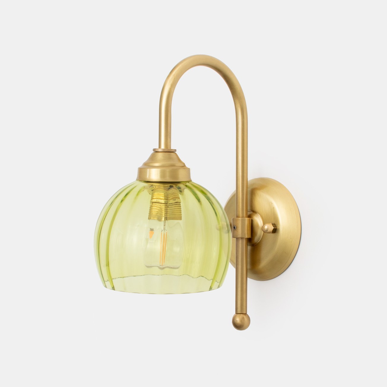 Wandlamp Calabash Anika Green Small Meander Messing