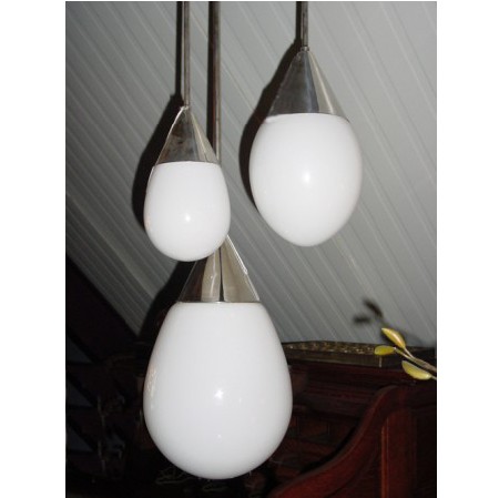 Hanglamp Druppel aan Nikkel pendel