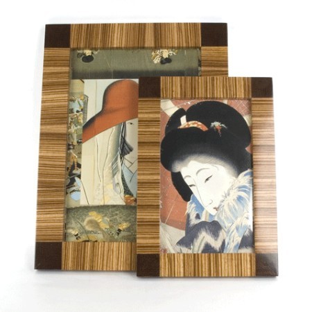 3 Houten Zebrano Fotolijsten