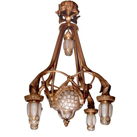 Kroonluchter Jugendstil Unica - PRIJS OP AANVRAAG