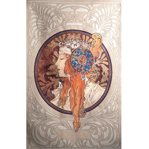Wandkleed Mucha - De Blondine