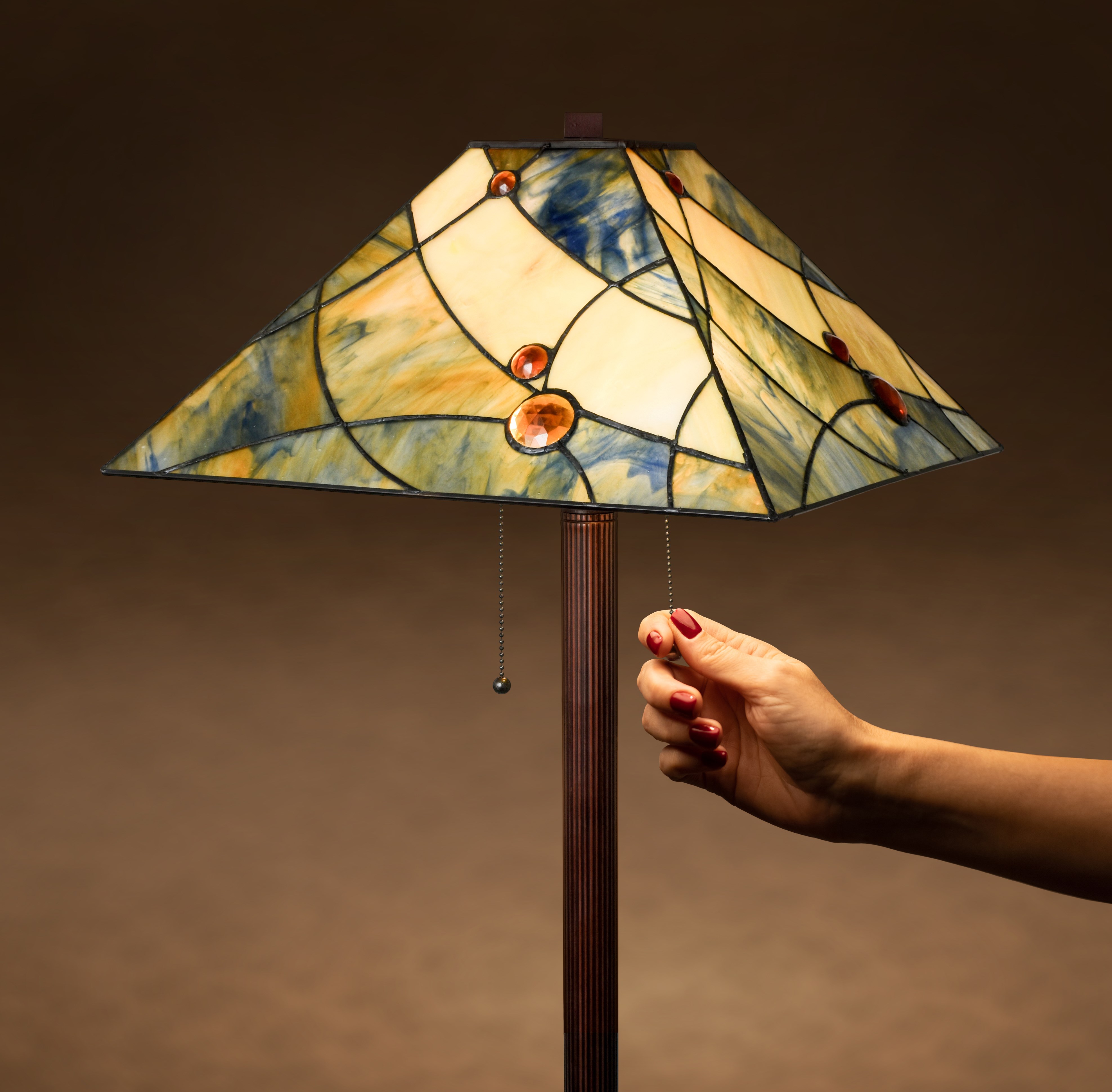 Tiffany Vloerlamp Sky Blue
