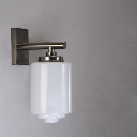 Wandlamp Opaal Cilinder met trappunt